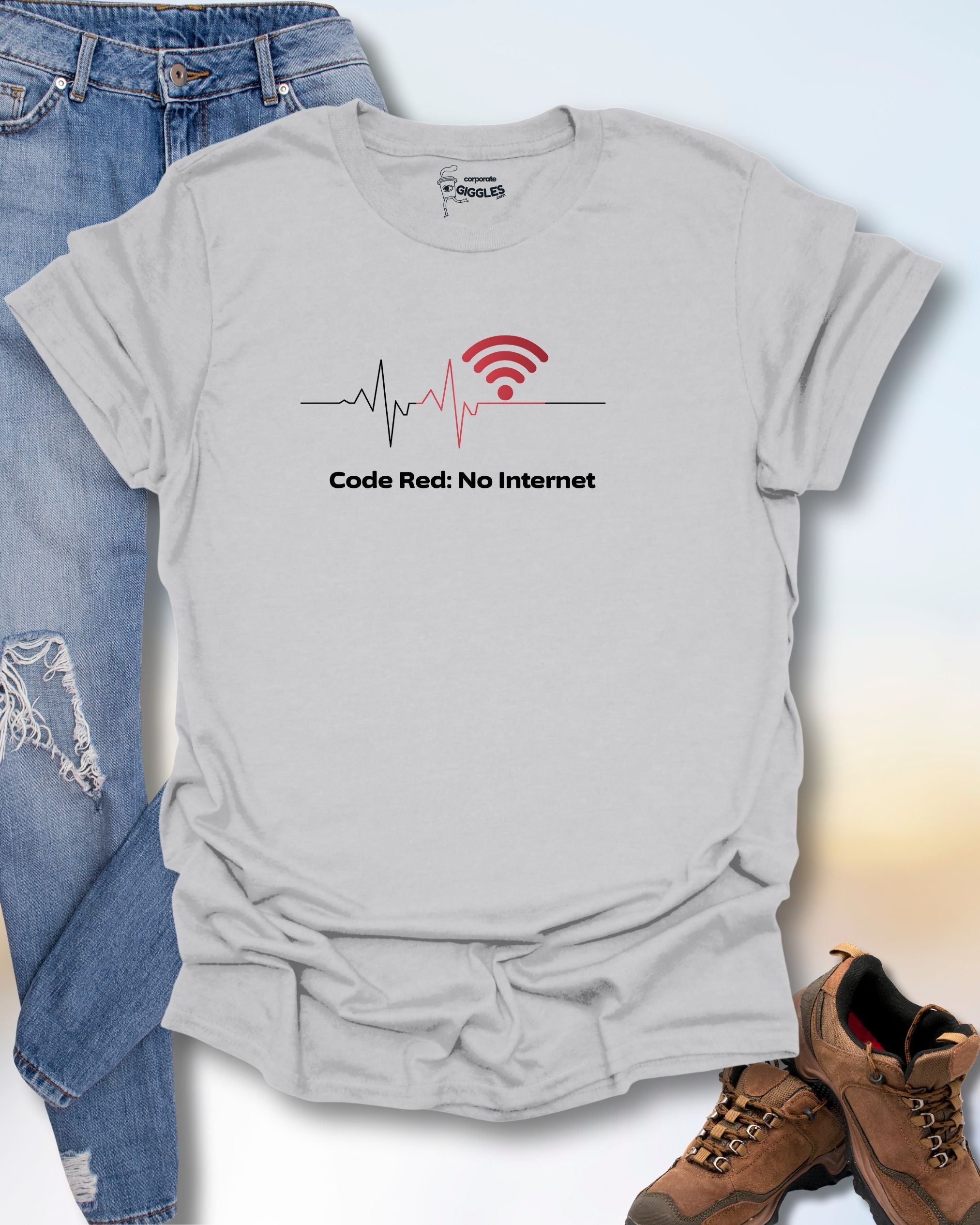 Code Red No Internet T-Shirt