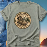 T-shirt with "The Early Trail Club" circular logo featuring a boot and mountains.